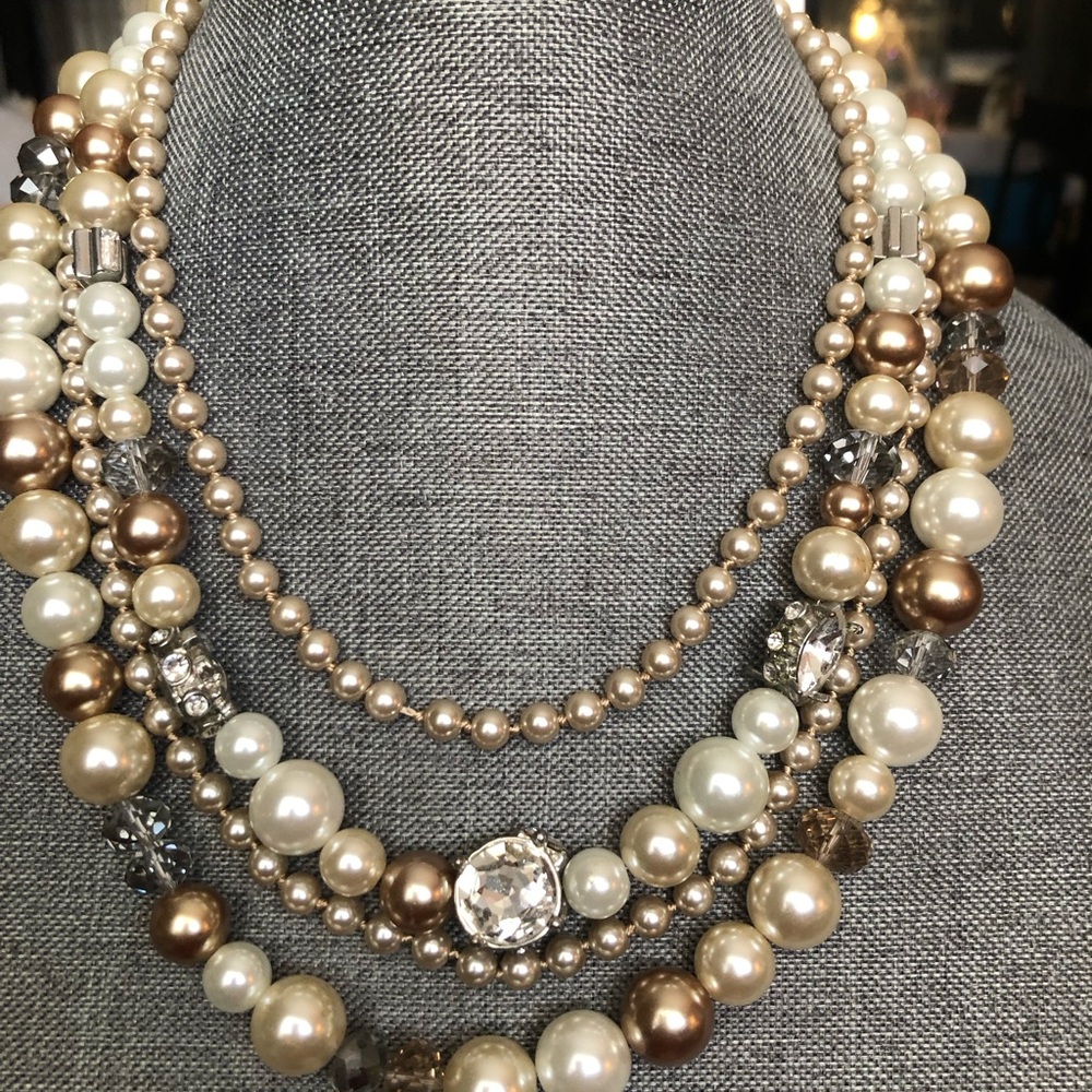 White House Black Market Multi-Strand Pearl Necklace